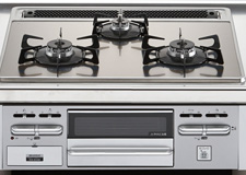 ガラストップコンロ&無水片面焼グリル